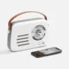 Bluetooth-колонка с радио Retronica, белая с логотипом СПб - фото № 5