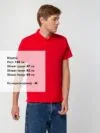 Рубашка поло мужская Spring 210, красная с логотипом СПб - фото № 4