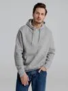 Толстовка с капюшоном Slam 320, серый меланж с логотипом СПб - фото № 5
