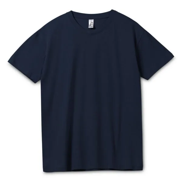 Футболка унисекс Regent 150, темно-синяя (navy) с логотипом СПб - фото № 1
