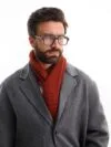 Шарф Bernard, коричневый (терракота) с логотипом СПб - фото № 6