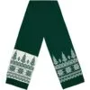 Шарф Elnik, зеленый с молочно-белым с логотипом СПб - фото № 2