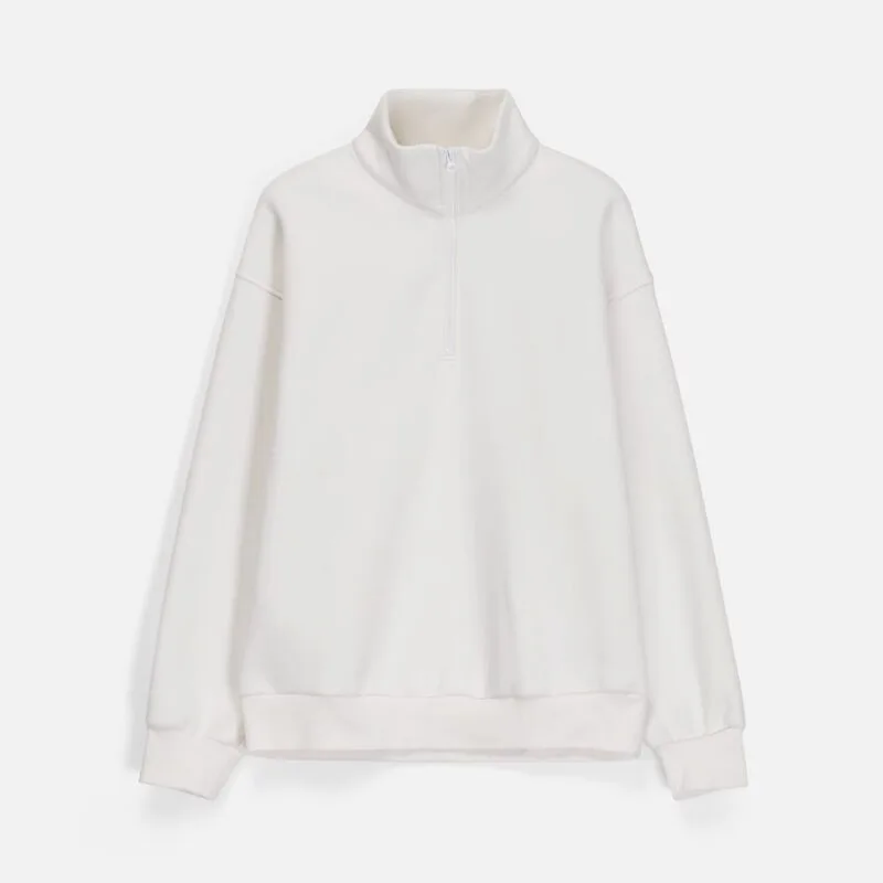 Толстовка унисекс оверсайз Ziplink Heavy, молочно-белая