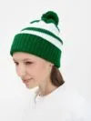 Шапка Winwear, темно-зеленая (глубокий зеленый) с логотипом СПб - фото № 5