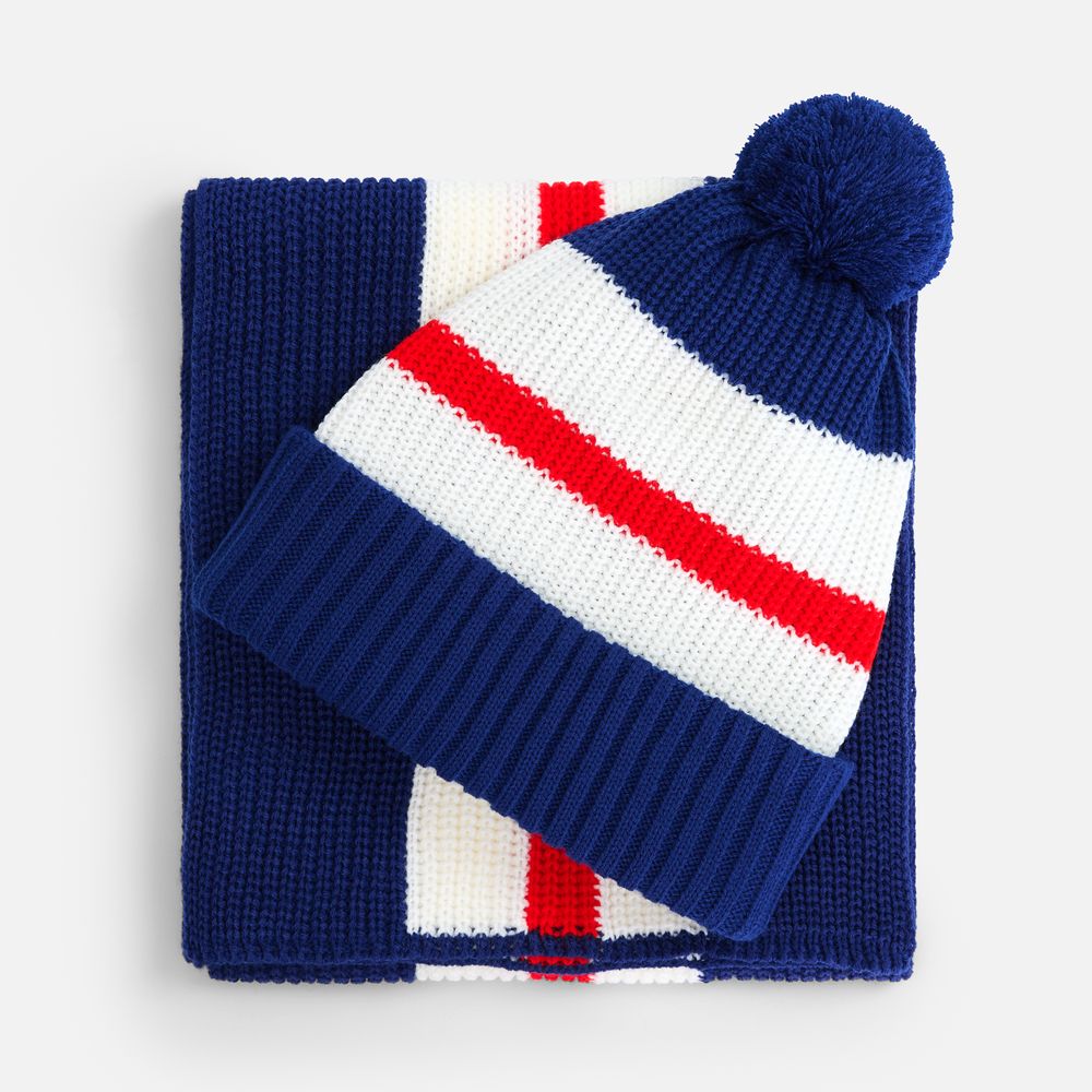 Шарф Winwear, темно-синий (кобальт) с логотипом СПб - фото № 4