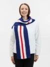 Шарф Winwear, темно-синий (кобальт) с логотипом СПб - фото № 6