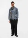 Шарф Denim XL на заказ, полушерсть с логотипом СПб - фото № 5
