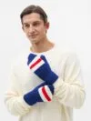 Варежки Winwear, темно-синие (кобальт) с логотипом СПб - фото № 4