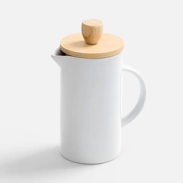 Френч-пресс Ceramero, белый с логотипом СПб - фото № 1