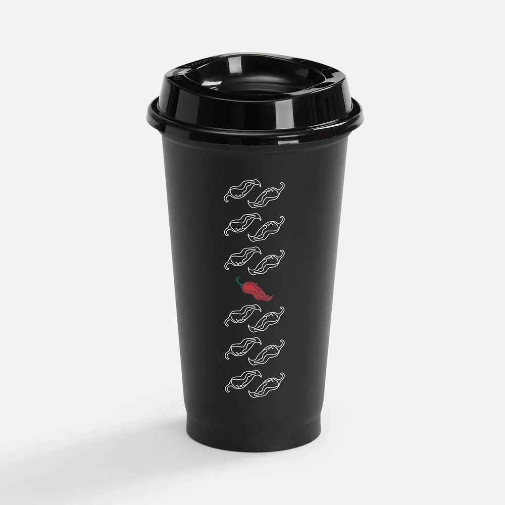 Стакан с крышкой Color Cap, ver.2, черный с логотипом СПб - фото № 5