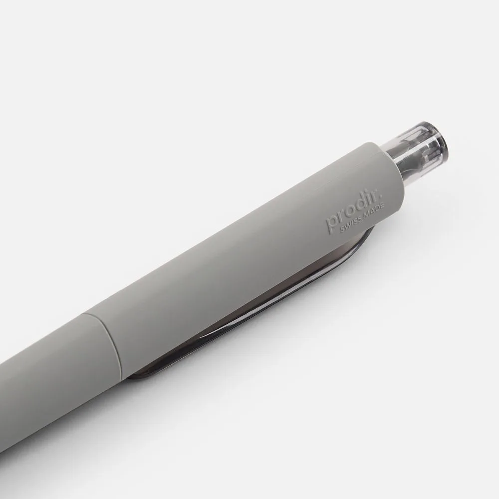 Ручка шариковая Prodir DS8 PRR-T Soft Touch, серая с логотипом СПб - фото № 5