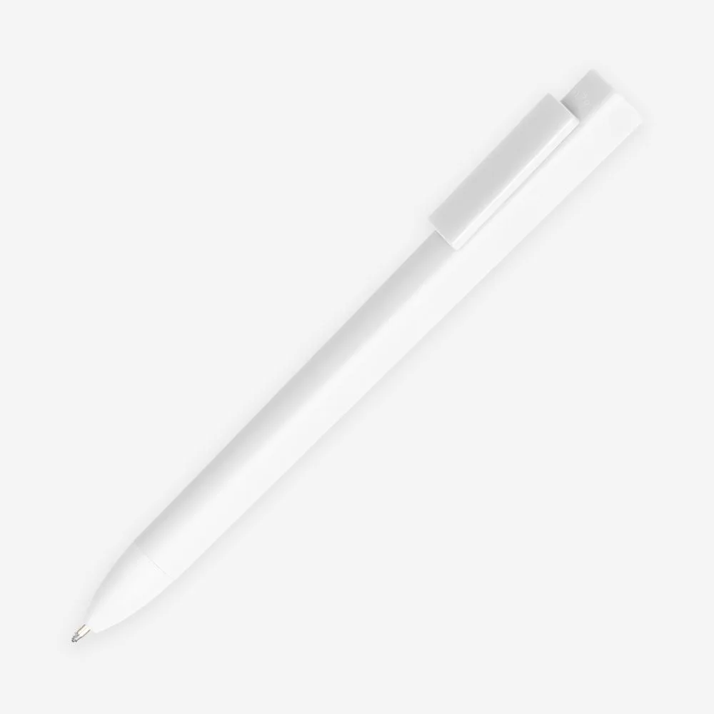 Ручка шариковая Swiper SQ Soft Touch, белая с логотипом СПб - фото № 1