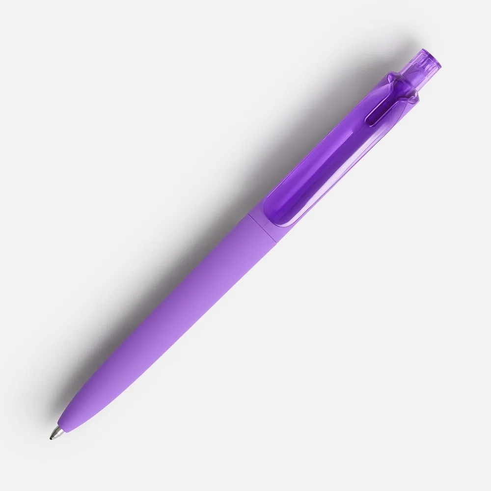 Ручка шариковая Prodir DS8 PRR-T Soft Touch, фиолетовая с логотипом СПб - фото № 2