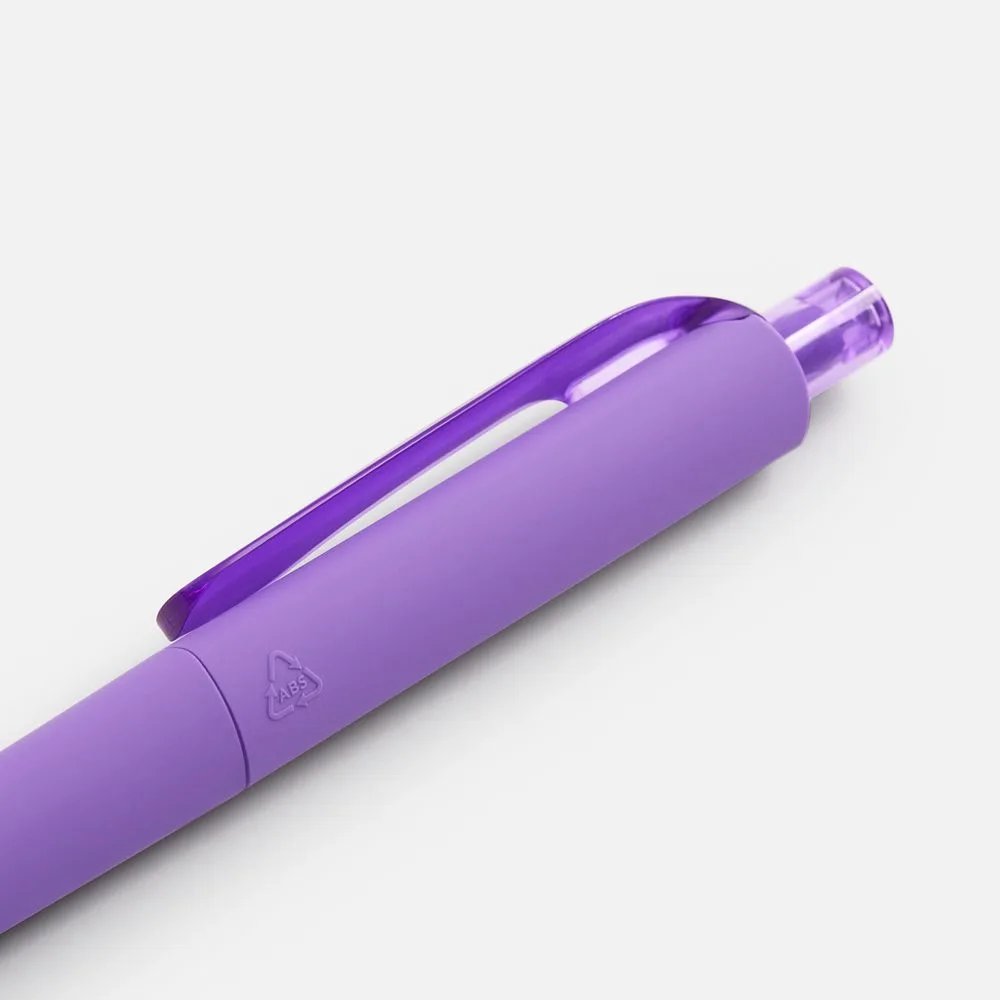 Ручка шариковая Prodir DS8 PRR-T Soft Touch, фиолетовая с логотипом СПб - фото № 4