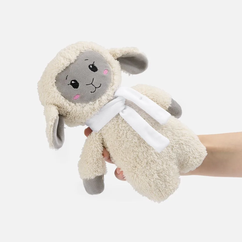 Мягкая игрушка Beastie Toys, овечка с белым шарфом ver.2 с логотипом СПб - фото № 2