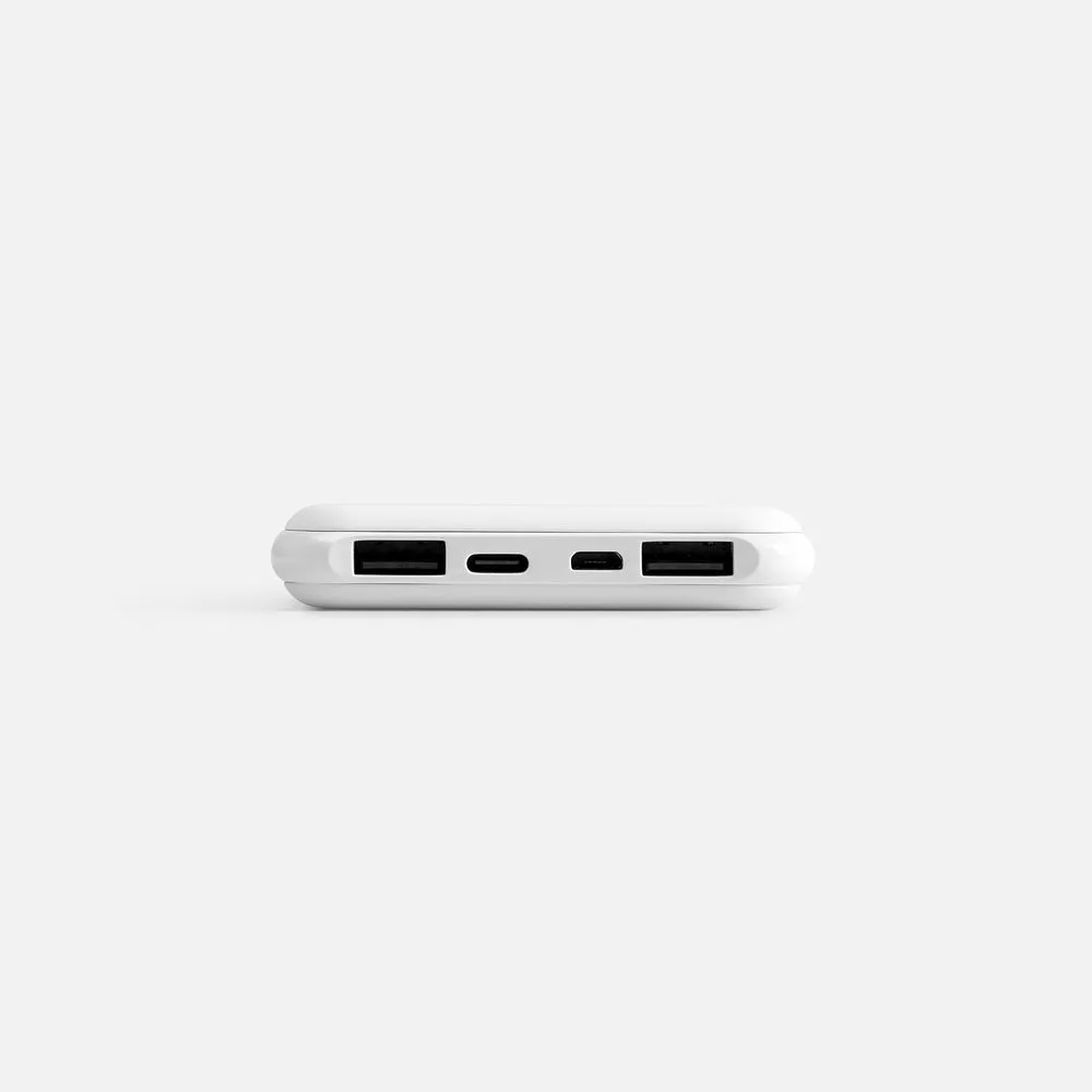 Аккумулятор с беспроводной зарядкой All Day Wireless, 10000 мАч, белый с логотипом СПб - фото № 4