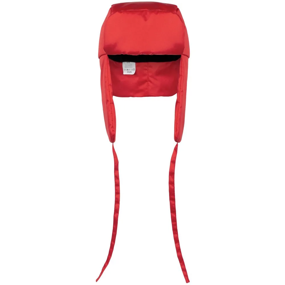 Шапка-ушанка Shelter, красная с логотипом СПб - фото № 4