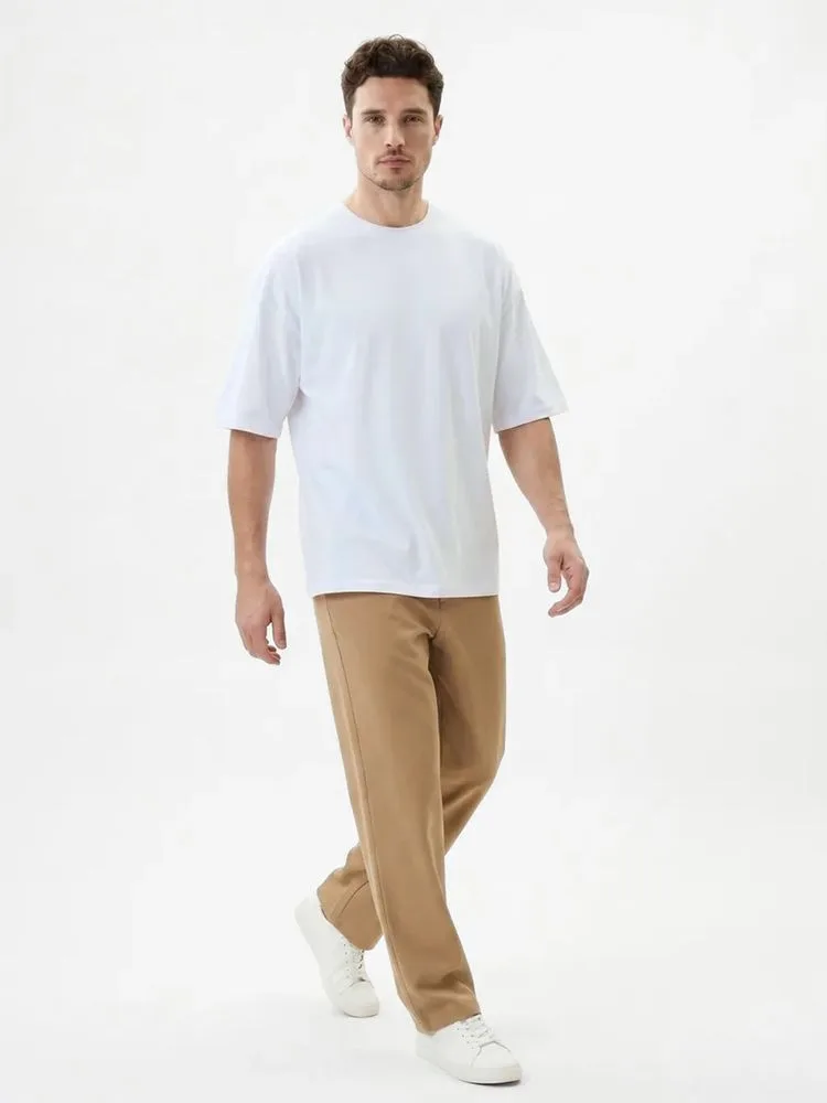 Футболка Oversize Premium 210, белая с логотипом СПб - фото № 5