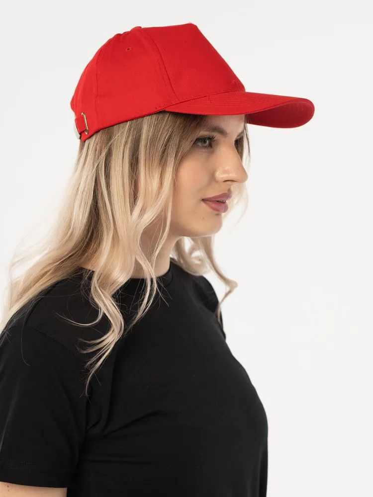 Бейсболка Basic, красная с логотипом СПб - фото № 2