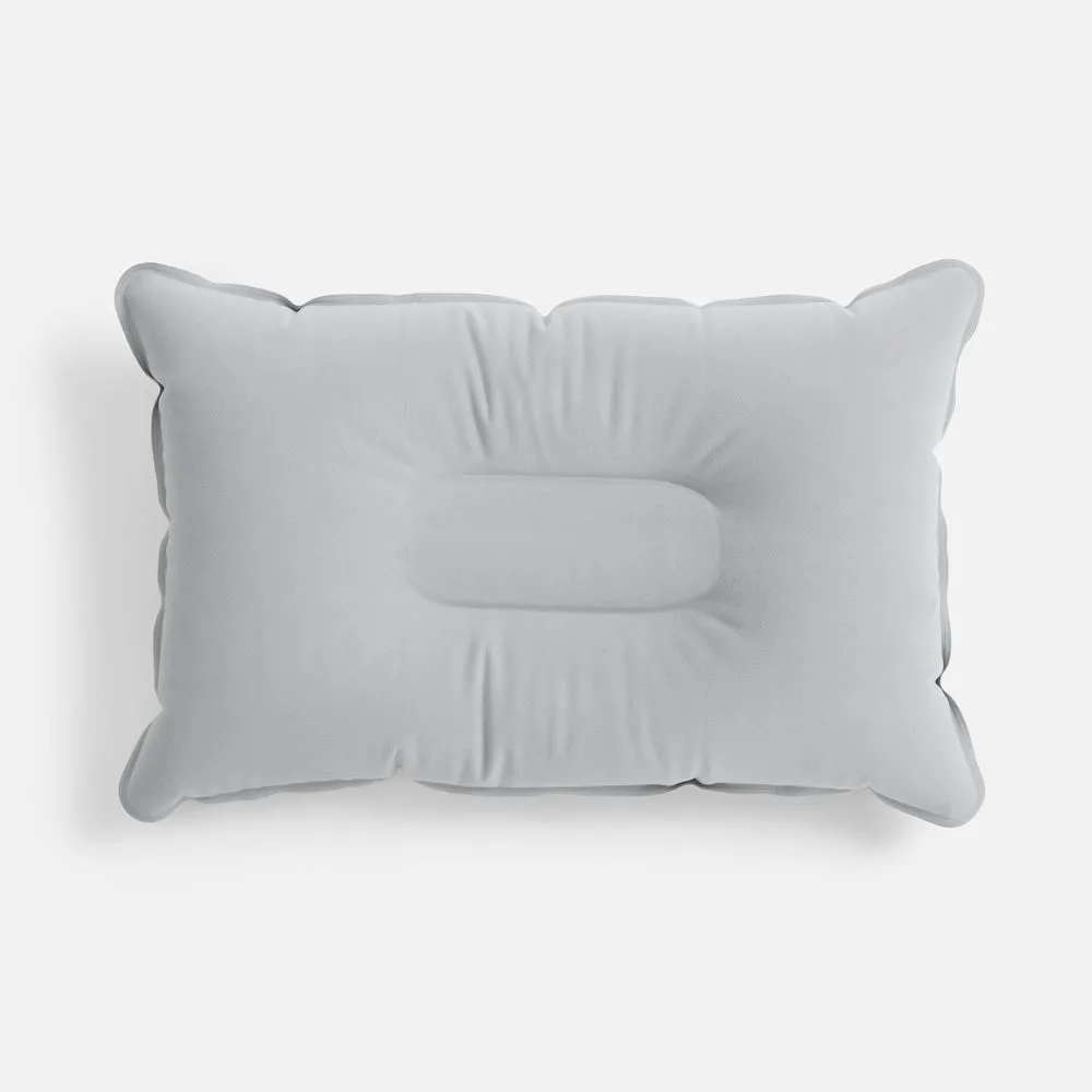 Надувная подушка Pillowish, серая с логотипом СПб - фото № 1