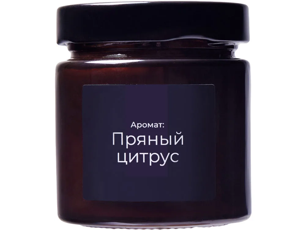 Свеча ароматическая «Noella», пряный цитрус, коричневый с логотипом СПб - фото № 3