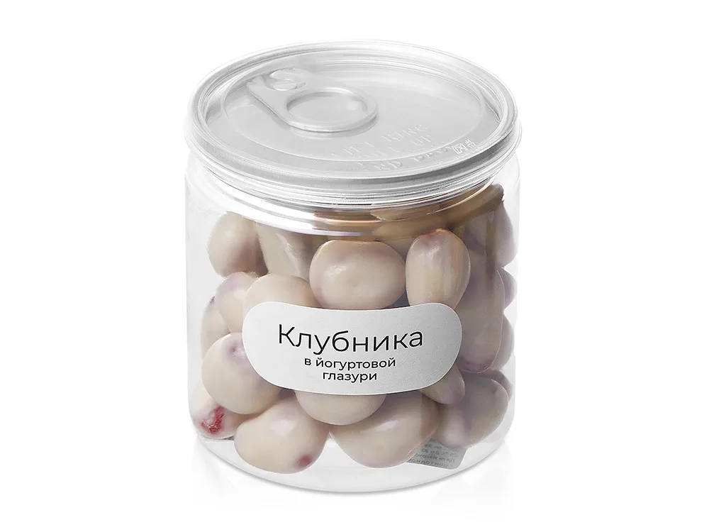Клубника в йогуртовой глазури «Glazura», 140 гр, белый с логотипом СПб - фото № 1