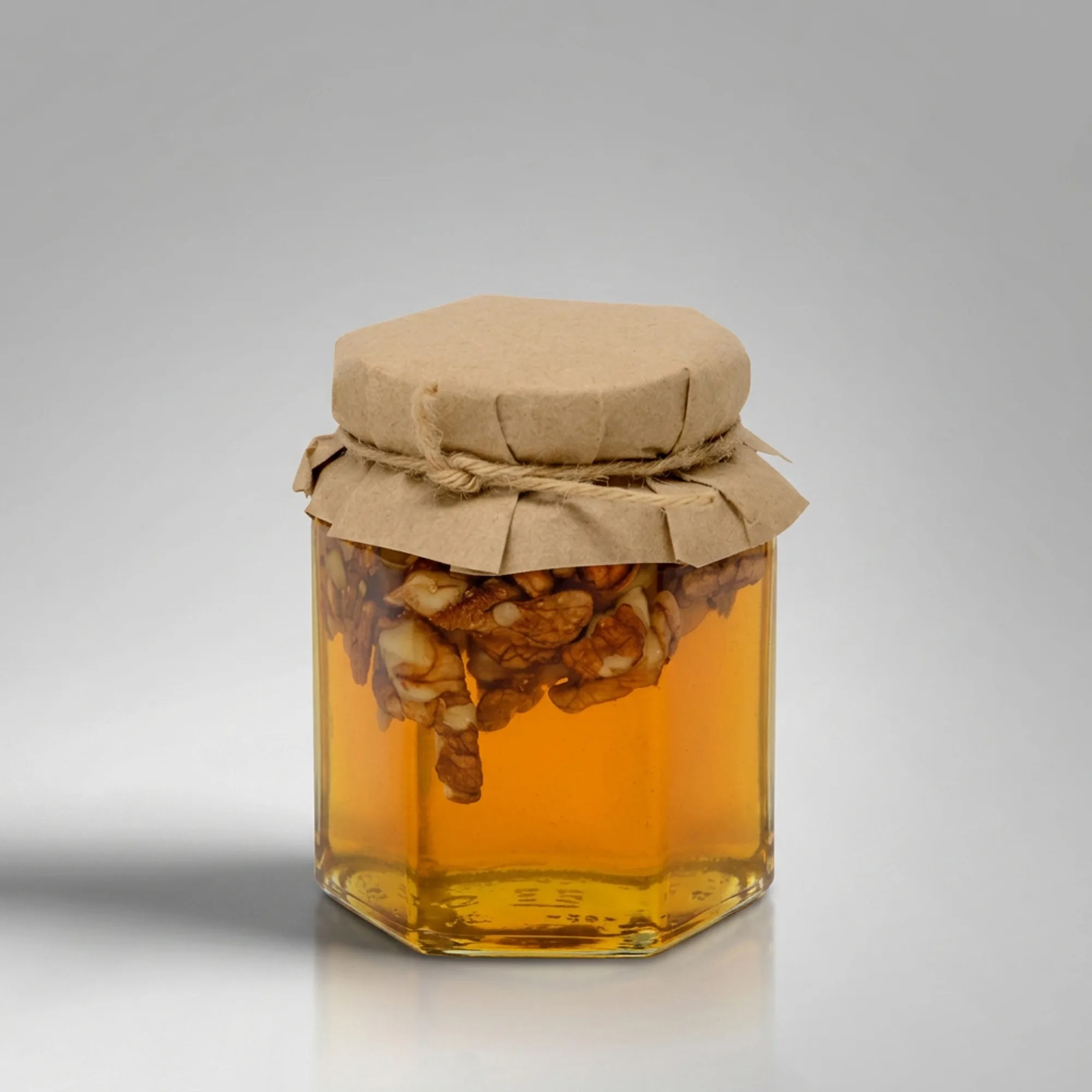 Мед с грецким орехом с логотипом СПб - фото № 1