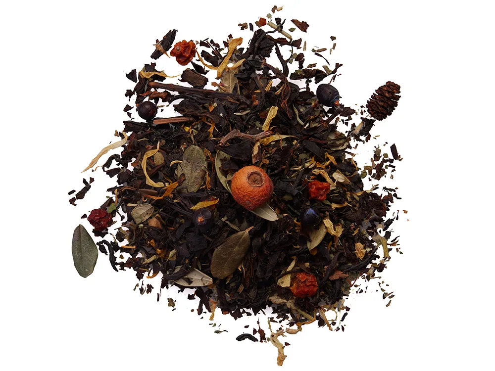 Чай черный «Сибирский лес», серия Herbalis, серебристый с логотипом СПб - фото № 4