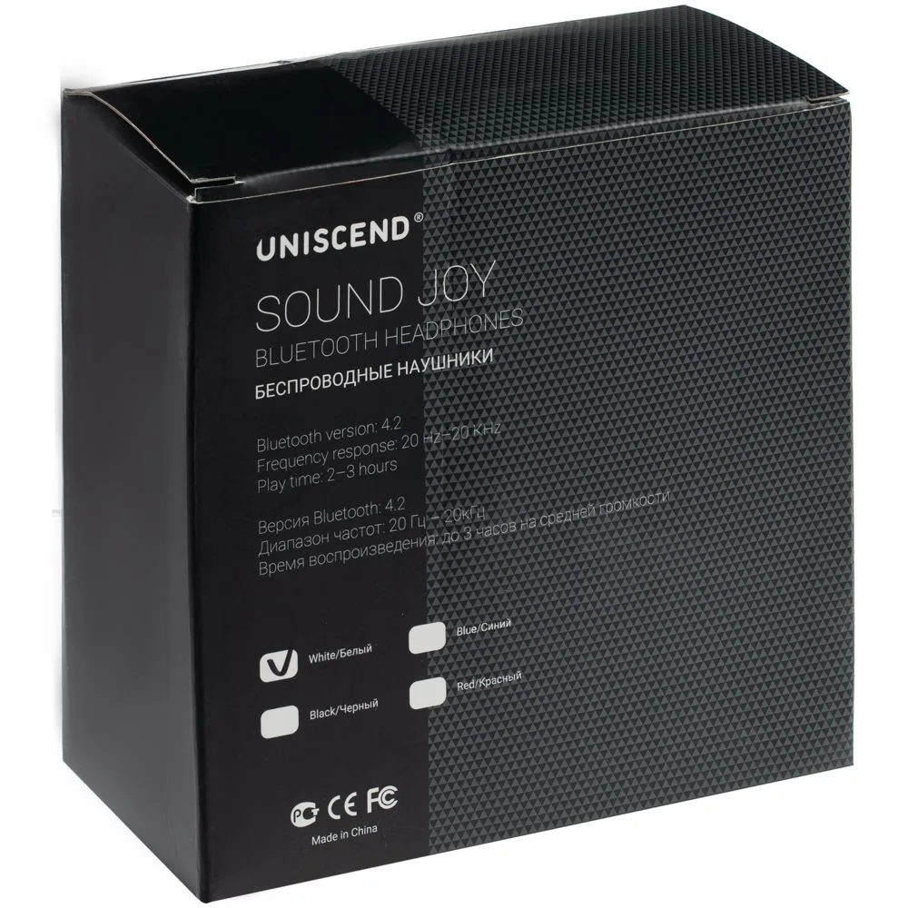 Беспроводные наушники Uniscend Sound Joy, черные с логотипом СПб - фото № 8