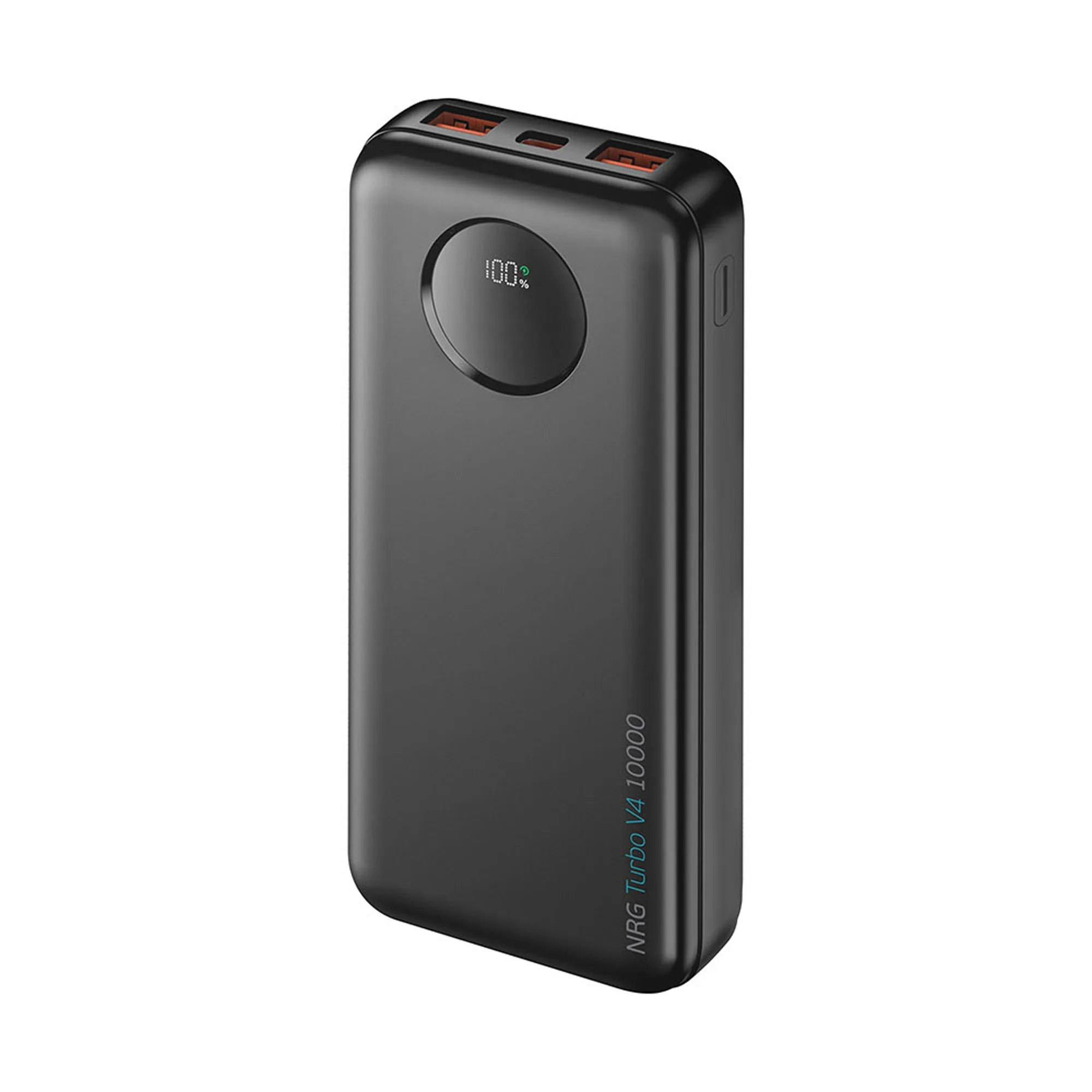 Внешний АКБ NRG Turbo V4 10000 мА-ч, дисплей, черный, размер 10000 mAh с логотипом СПб - фото № 2