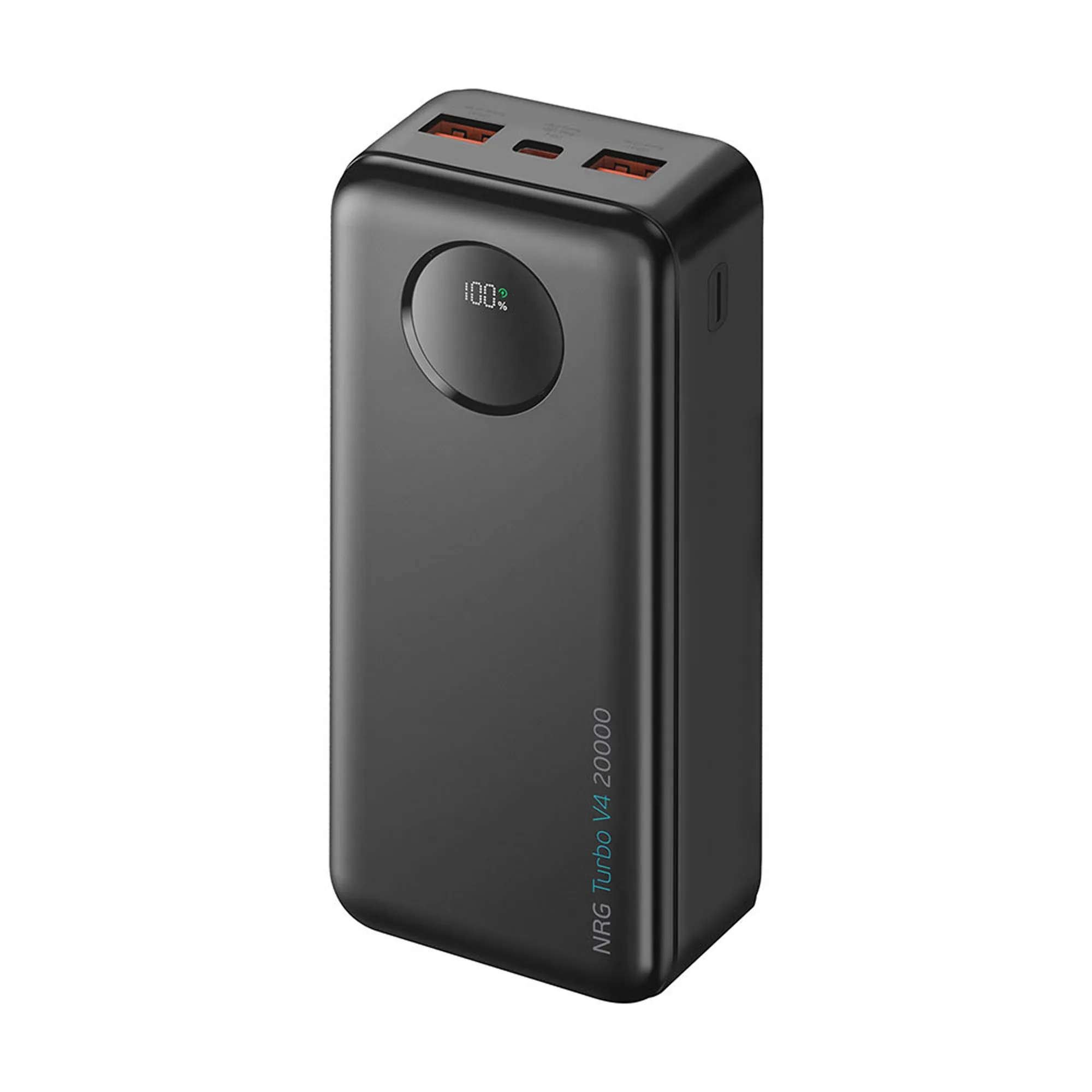 Внешний АКБ NRG Turbo V4 20000 мА-ч, дисплей, черный, размер 20000 mAh с логотипом СПб - фото № 2