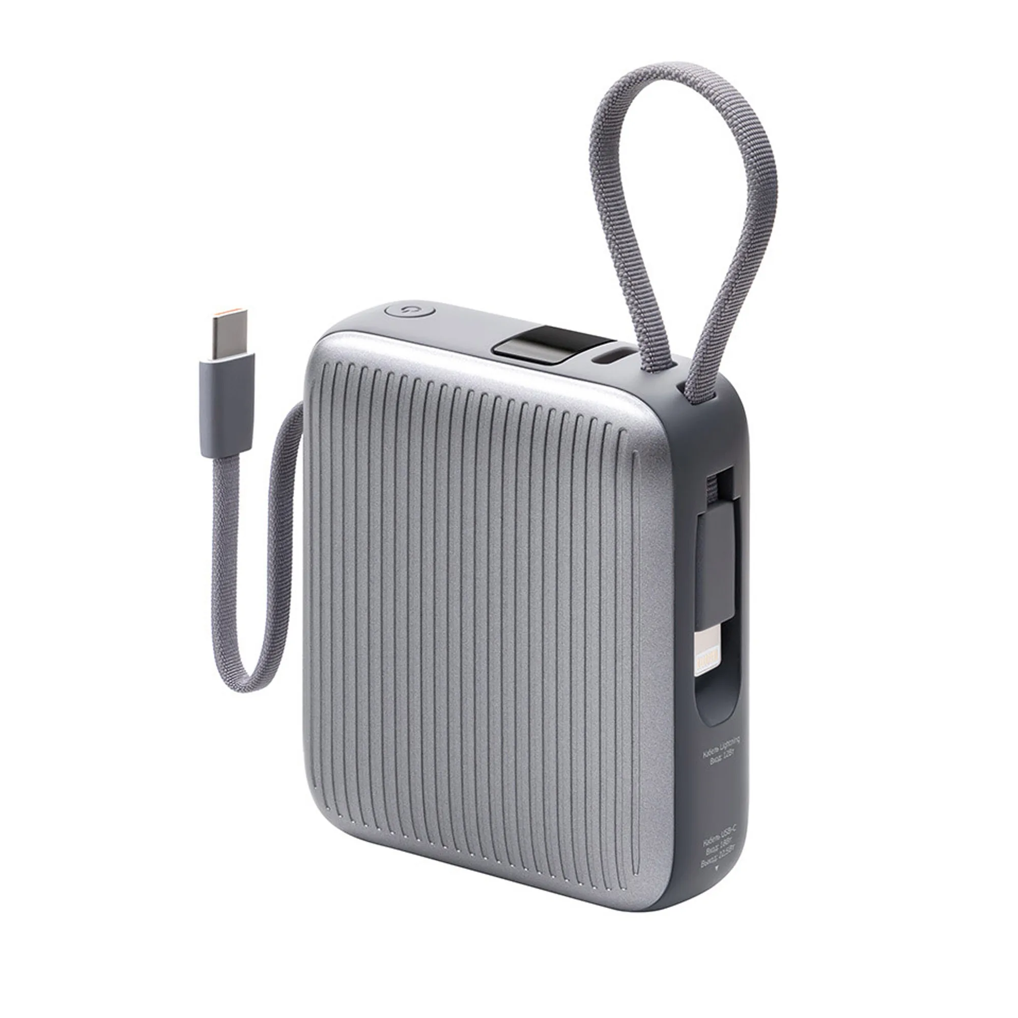 Внешний АКБ NRG Turbo Cable 10000 mAh, 22,5Вт, графит, размер 10000 mAh с логотипом СПб - фото № 2
