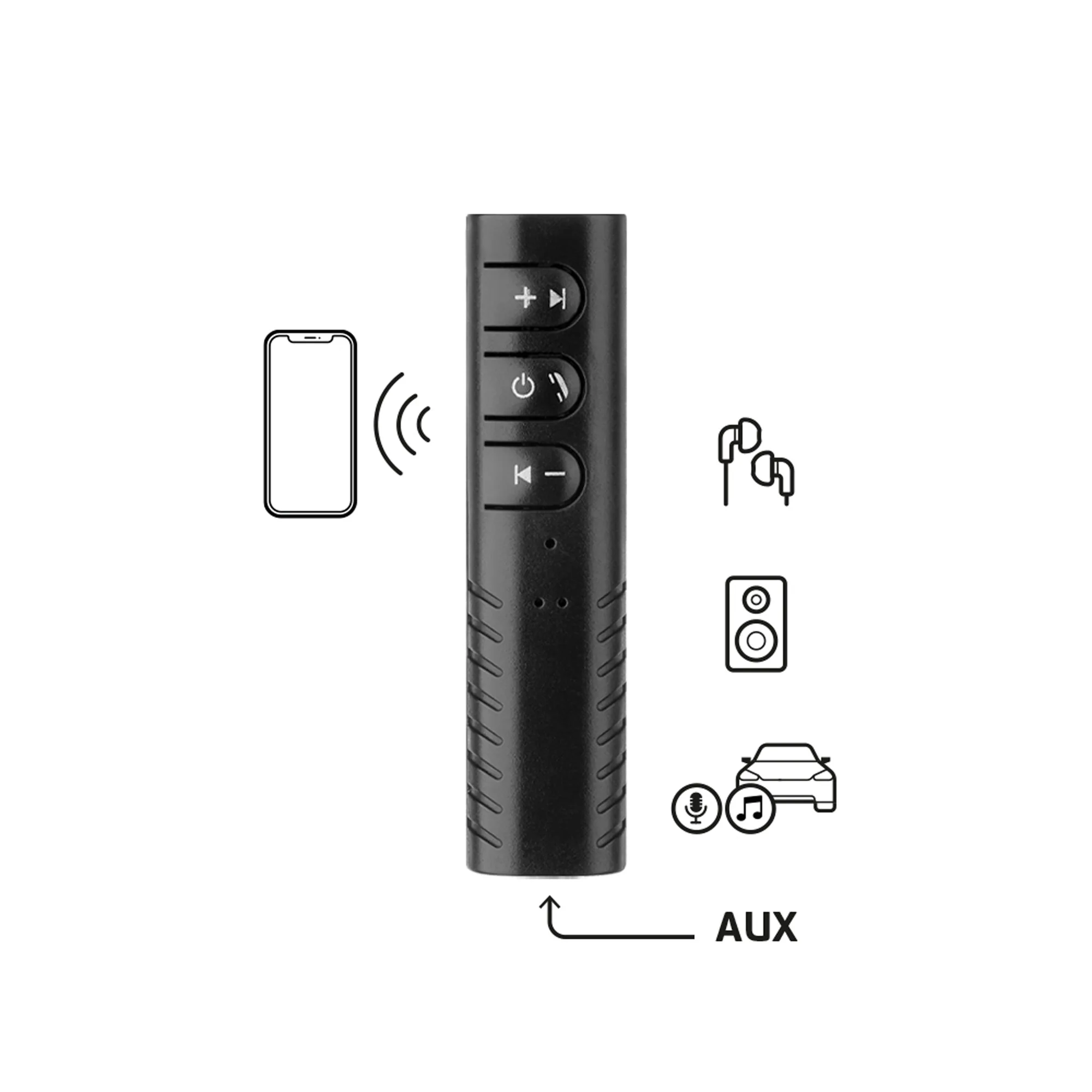 Bluetooth ресивер, BT 5.0, 90 мАч, черный с логотипом СПб - фото № 3