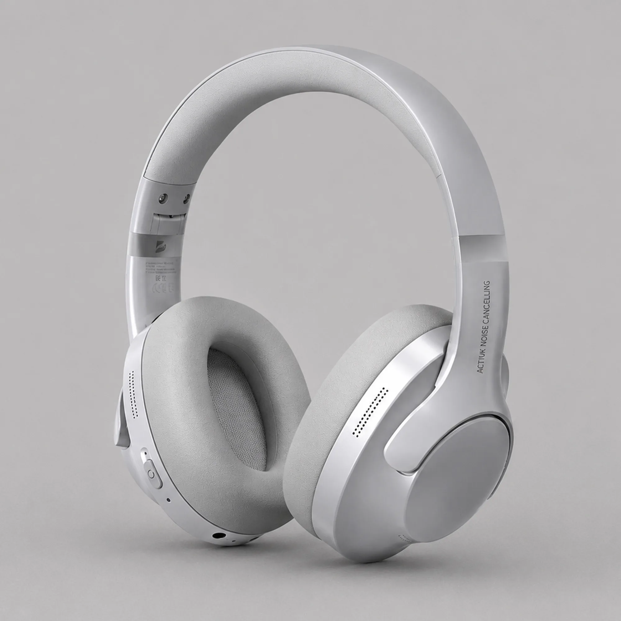 Беспроводные накладные наушники Stereo Ultra ANC, BT 5.4, ANC/ENC, 500мАч, серебристый с логотипом СПб - фото № 1
