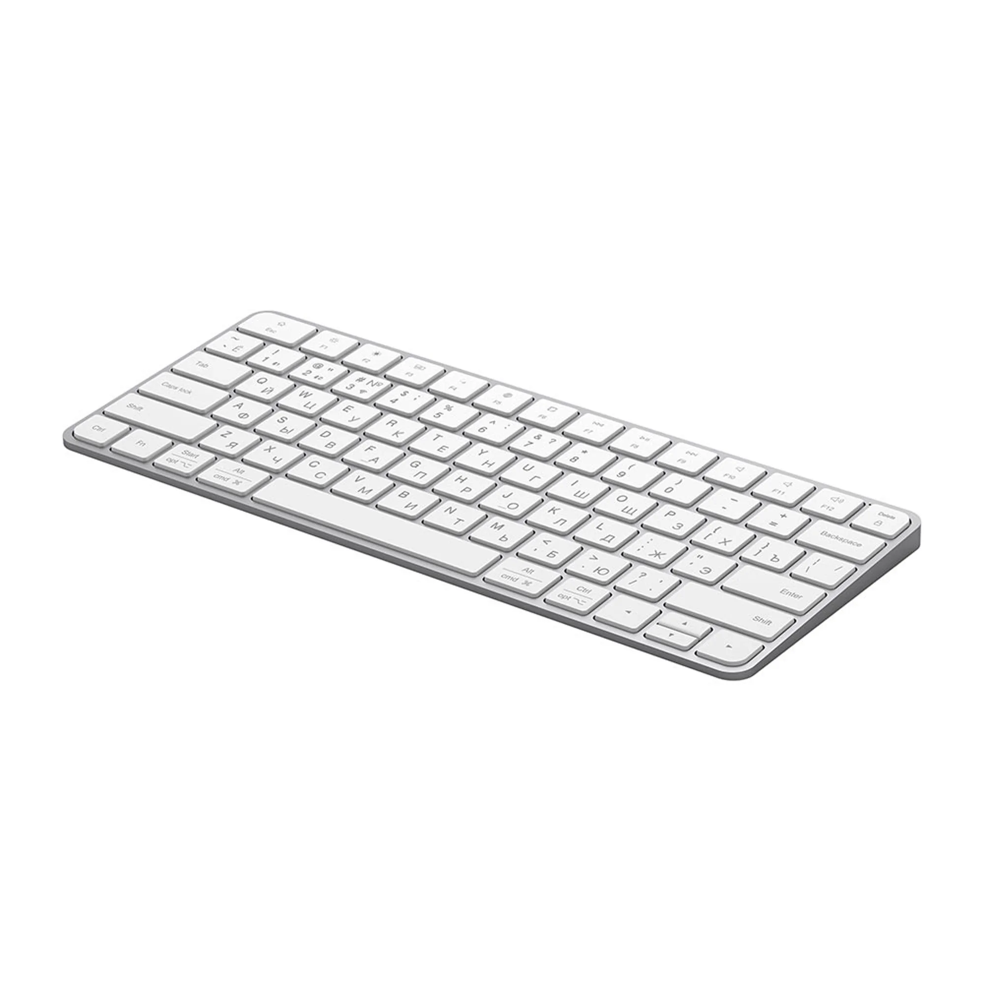 Беспроводная клавиатура Air Keyboard для MAC, Windows, 500 мАч, алюминий, белый с логотипом СПб - фото № 2