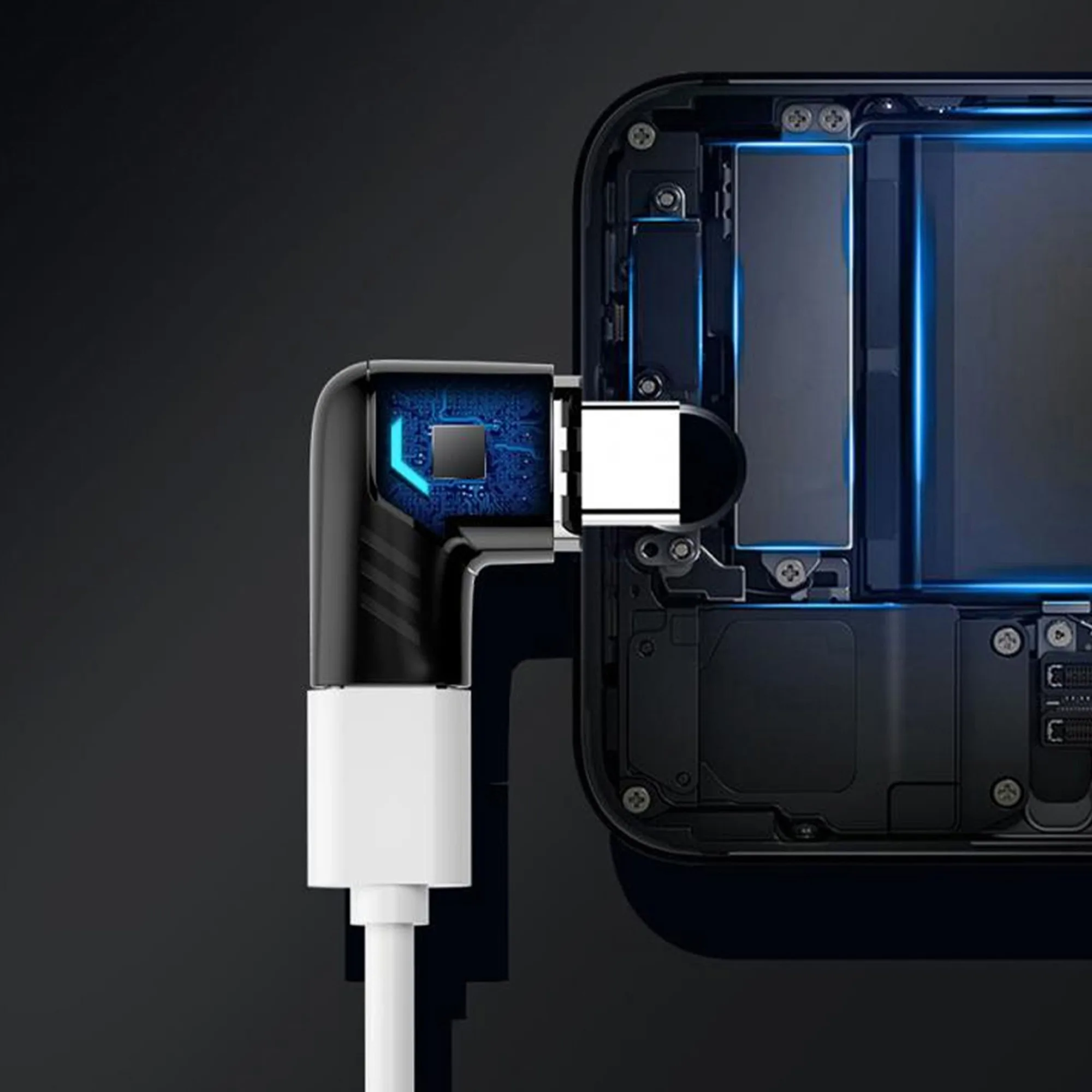 Адаптер USB-С - USB-C, магнитный, белый с логотипом СПб - фото № 4