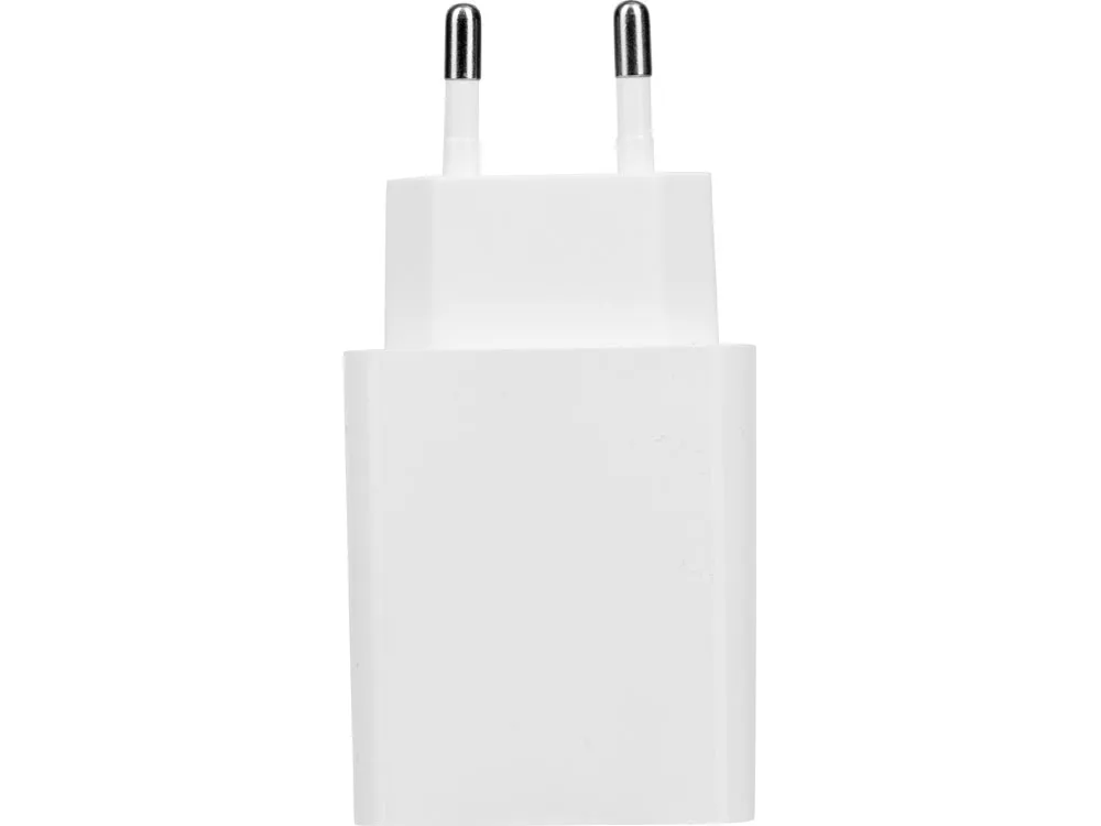 Сетевое зарядное устройство c выходами USB-A и USB-C «Recharger», 10 Вт, белый с логотипом СПб - фото № 2
