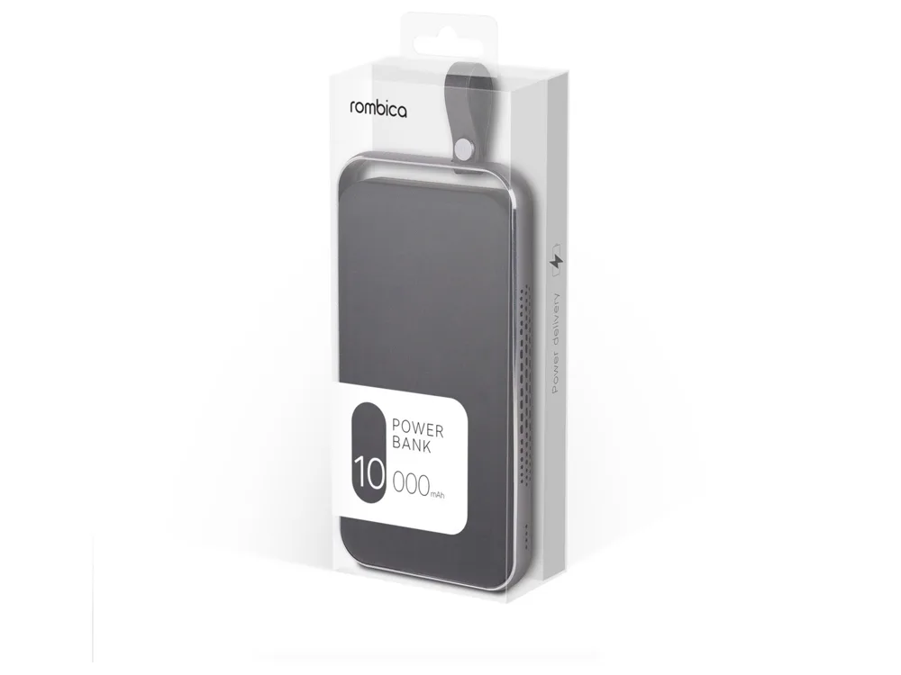 Внешний аккумулятор «NEO Electron», 10000 mAh, черный с логотипом СПб - фото № 5