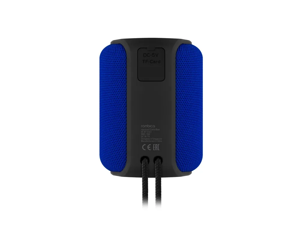 Портативная колонка «mySound Clario», 15 Вт, черный, синий с логотипом СПб - фото № 2