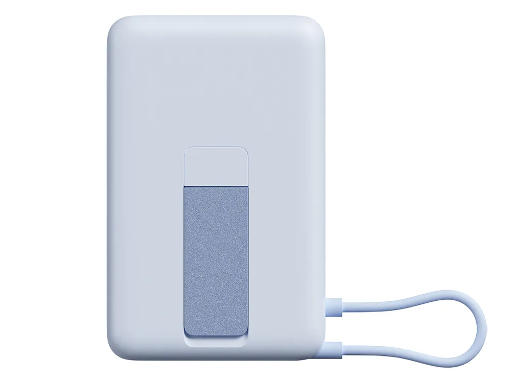 Внешний аккумулятор Xiaomi Magnetic Power Bank with Built-in Stand, 10000 мАч, синий с логотипом СПб - фото № 2