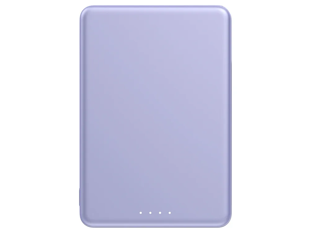 Внешний аккумулятор Xiaomi Super Slim Magnetic Power Bank, 5000 мАч, фиолетовый с логотипом СПб - фото № 2