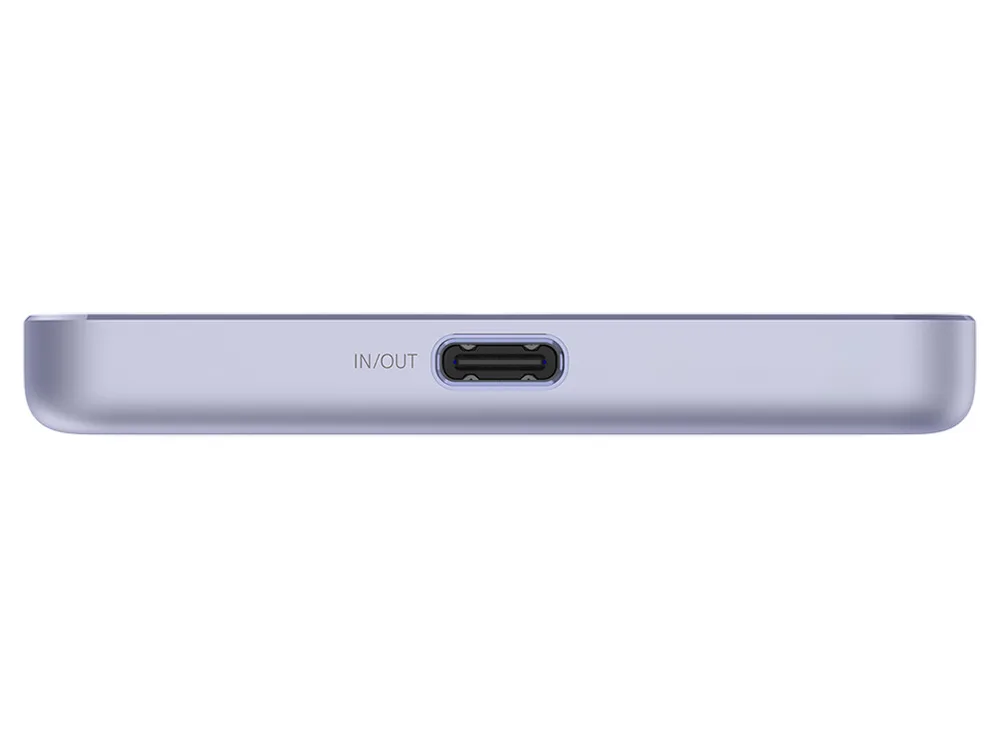 Внешний аккумулятор Xiaomi Super Slim Magnetic Power Bank, 5000 мАч, фиолетовый с логотипом СПб - фото № 4