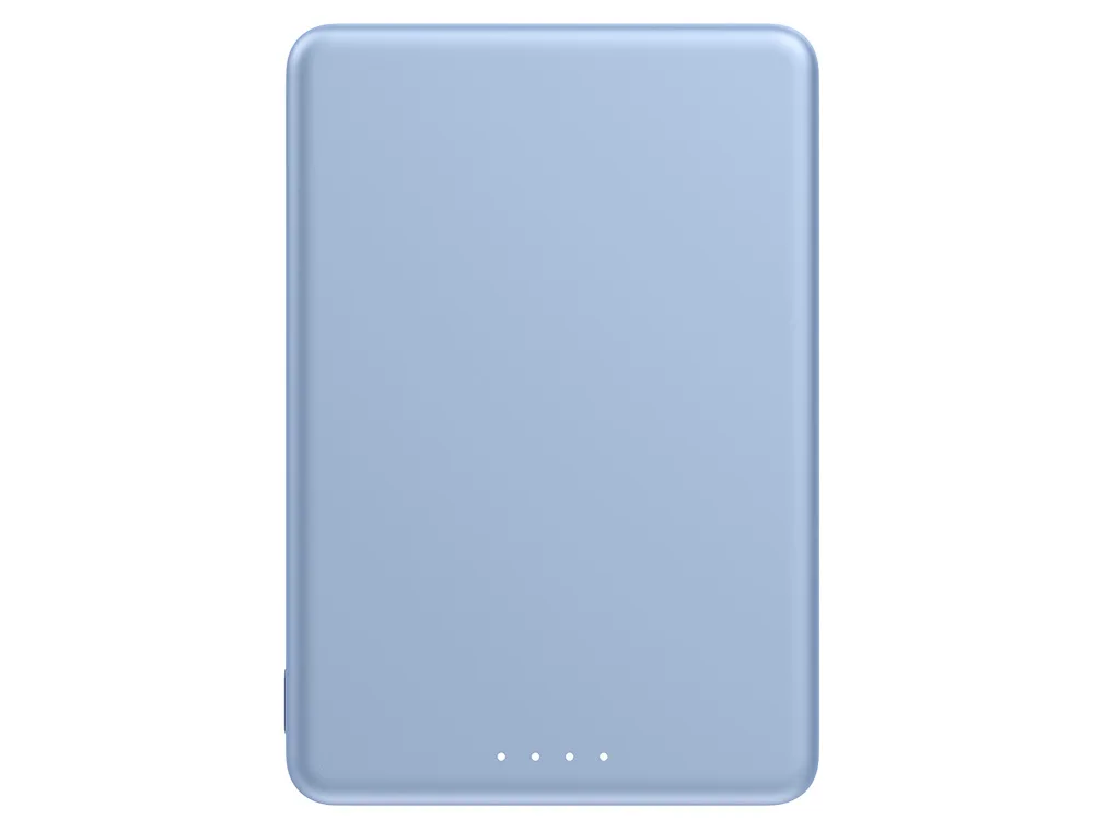 Внешний аккумулятор Xiaomi Super Slim Magnetic Power Bank, 5000 мАч, синий с логотипом СПб - фото № 2