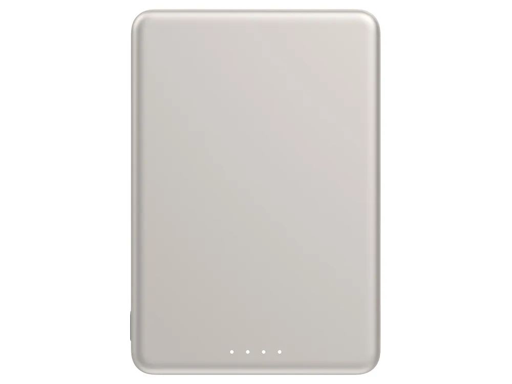 Внешний аккумулятор Xiaomi Super Slim Magnetic Power Bank, 5000 мАч, золотистый с логотипом СПб - фото № 2