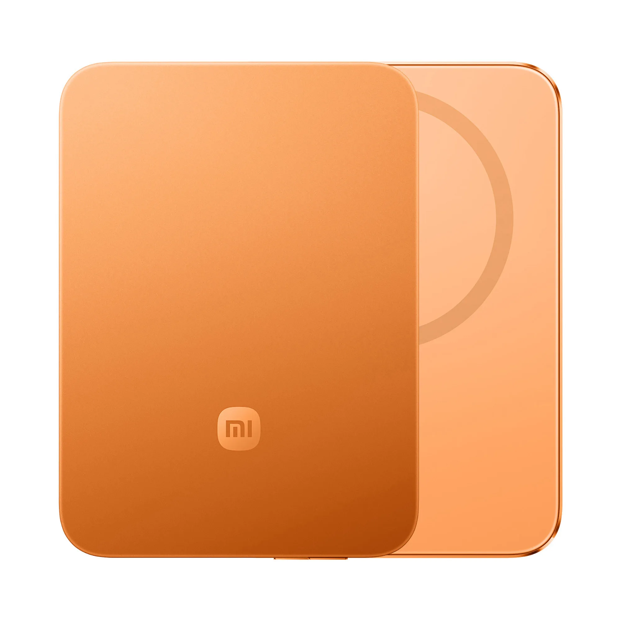 Внешний аккумулятор UltraThin Magnetic Power Bank 5000 15 Вт, c CCC сертификацией, оранжевый с логотипом СПб - фото № 4