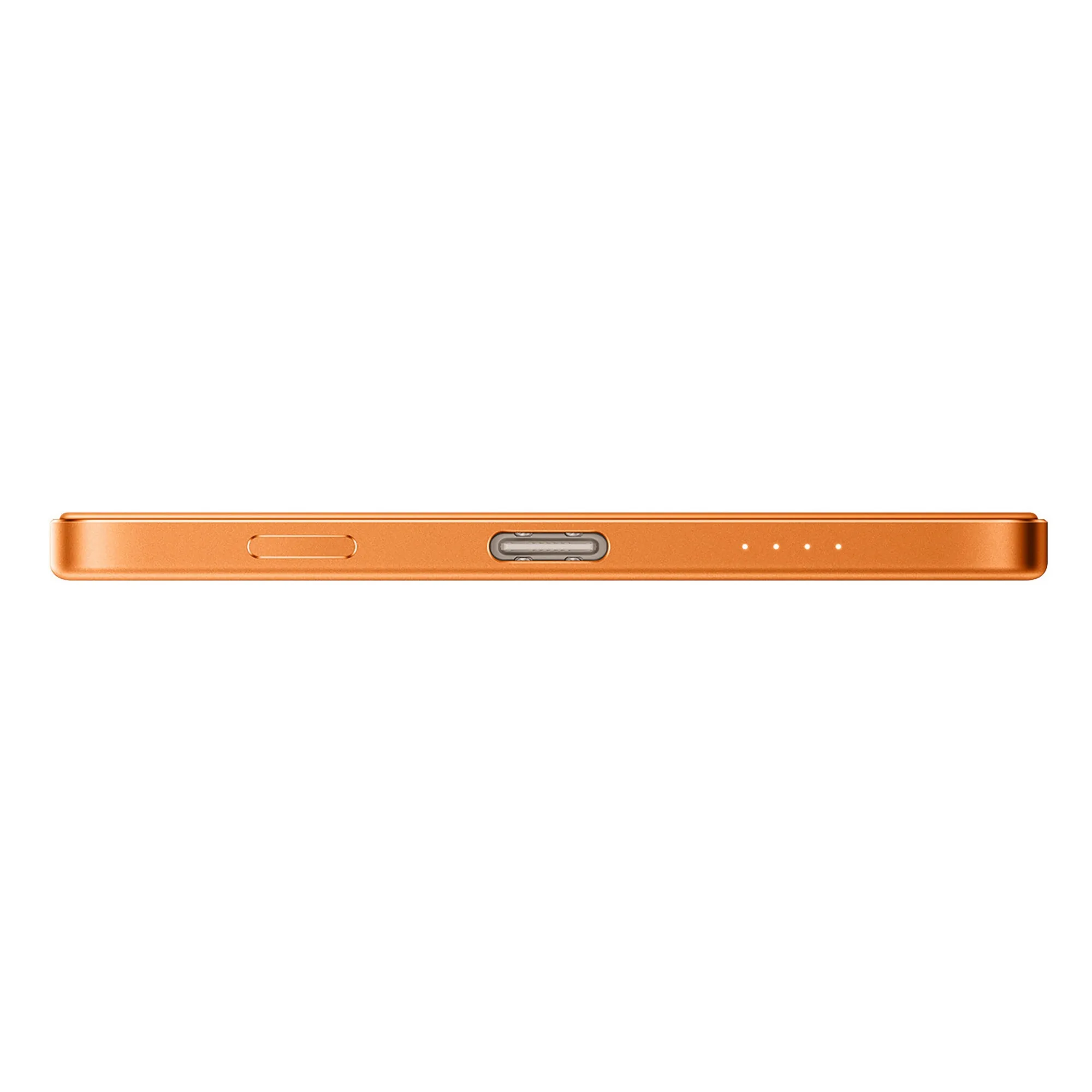 Внешний аккумулятор UltraThin Magnetic Power Bank 5000 15 Вт, c CCC сертификацией, оранжевый с логотипом СПб - фото № 5