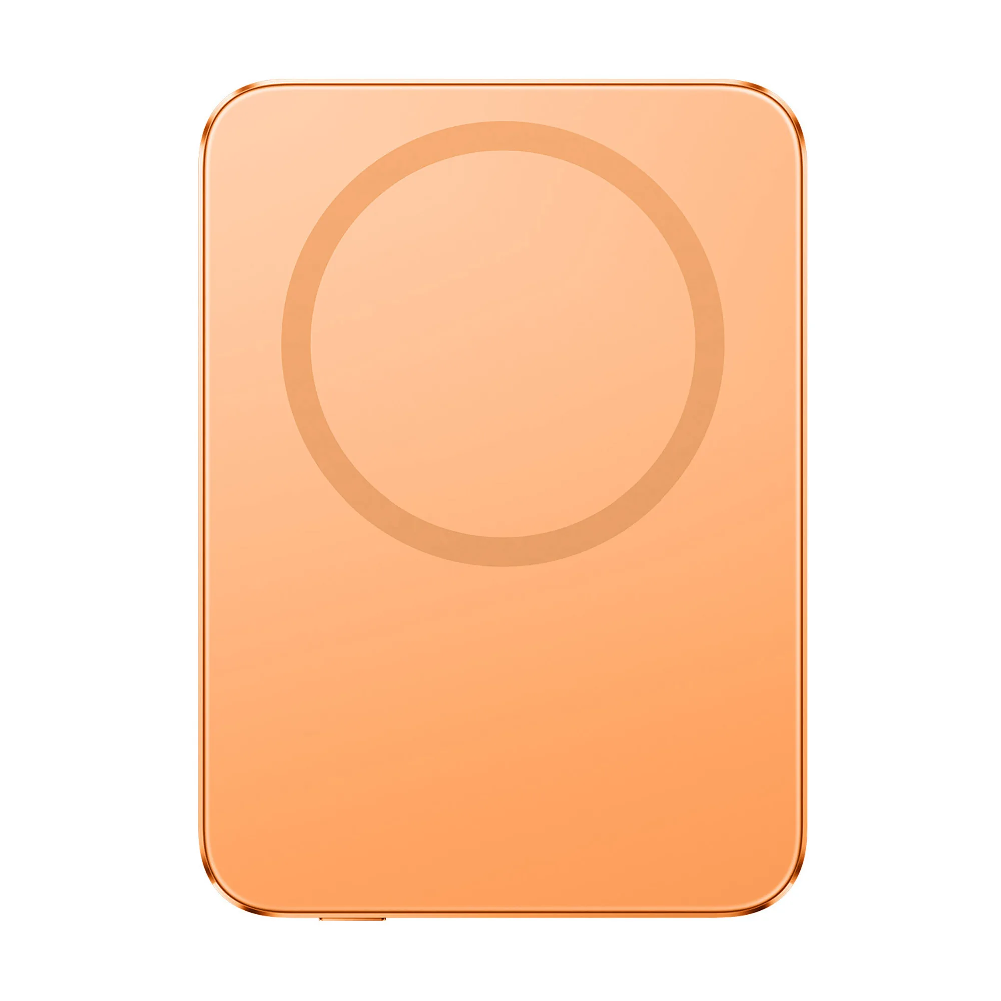 Внешний аккумулятор UltraThin Magnetic Power Bank 5000 15 Вт, c CCC сертификацией, оранжевый с логотипом СПб - фото № 7
