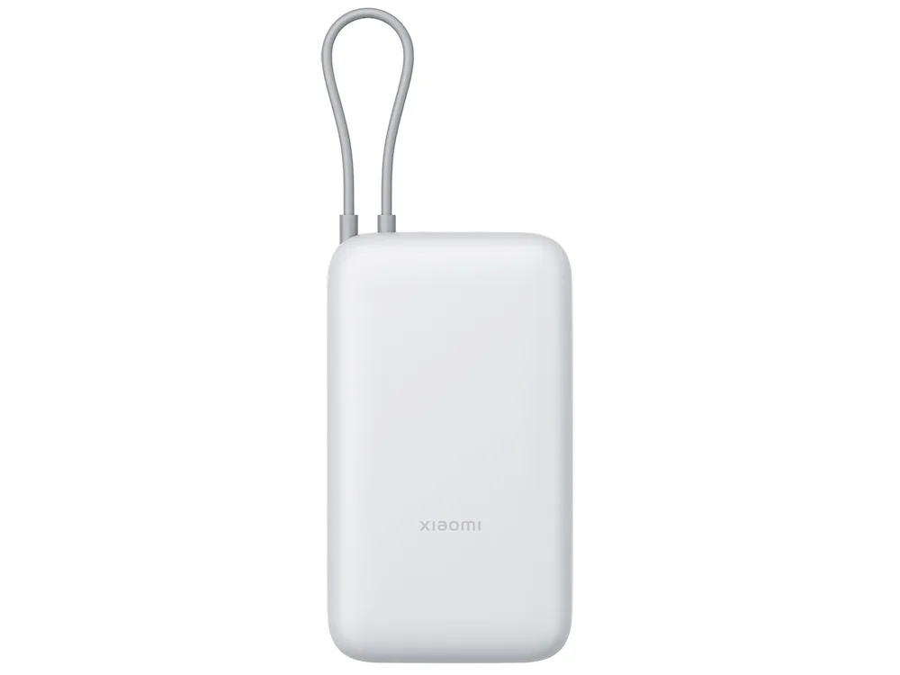 Внешний аккумулятор с встроенным кабелем Xiaomi Power Bank (Integrated Cable), 20000 мАч, светло-серый с логотипом СПб - фото № 3