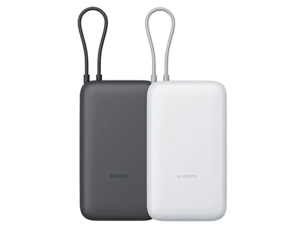 Внешний аккумулятор с встроенным кабелем Xiaomi Power Bank (Integrated Cable), 20000 мАч, светло-серый с логотипом СПб - фото № 5