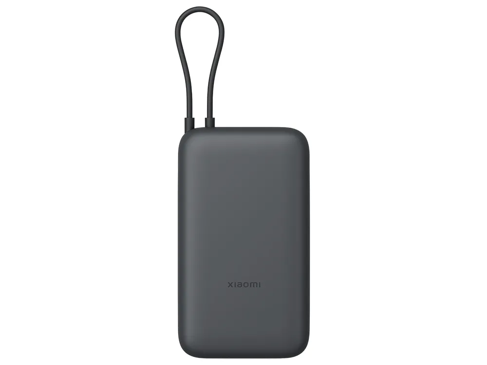 Внешний аккумулятор с встроенным кабелем Xiaomi Power Bank (Integrated Cable), 20000 мАч, темно-серый с логотипом СПб - фото № 3